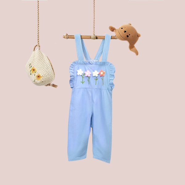 Floral Embroidered Dungaree - Image 2