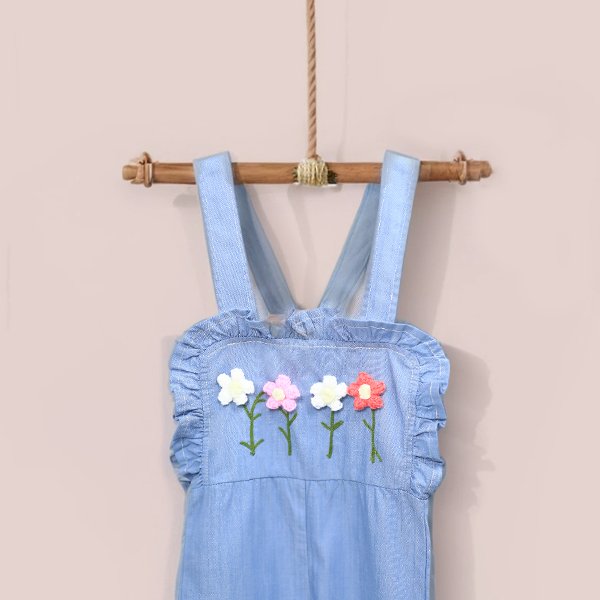 Floral Embroidered Dungaree - Image 4