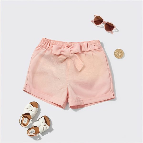 Pastel Pink Denim Shorts - Image 2
