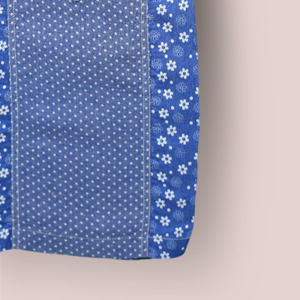 Floral & Polka Dot Denim Dress - Image 2