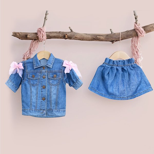 Denim Jacket & Pleated Skirt - Image 2