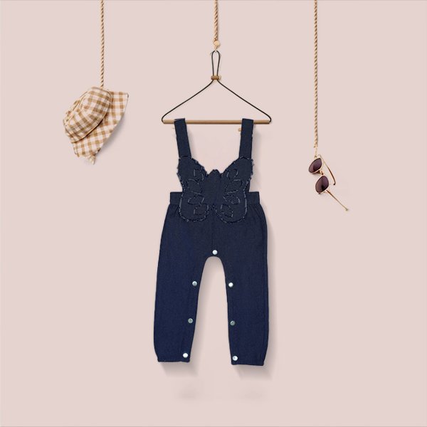 Butterfly Appliqué Dungaree - Image 2