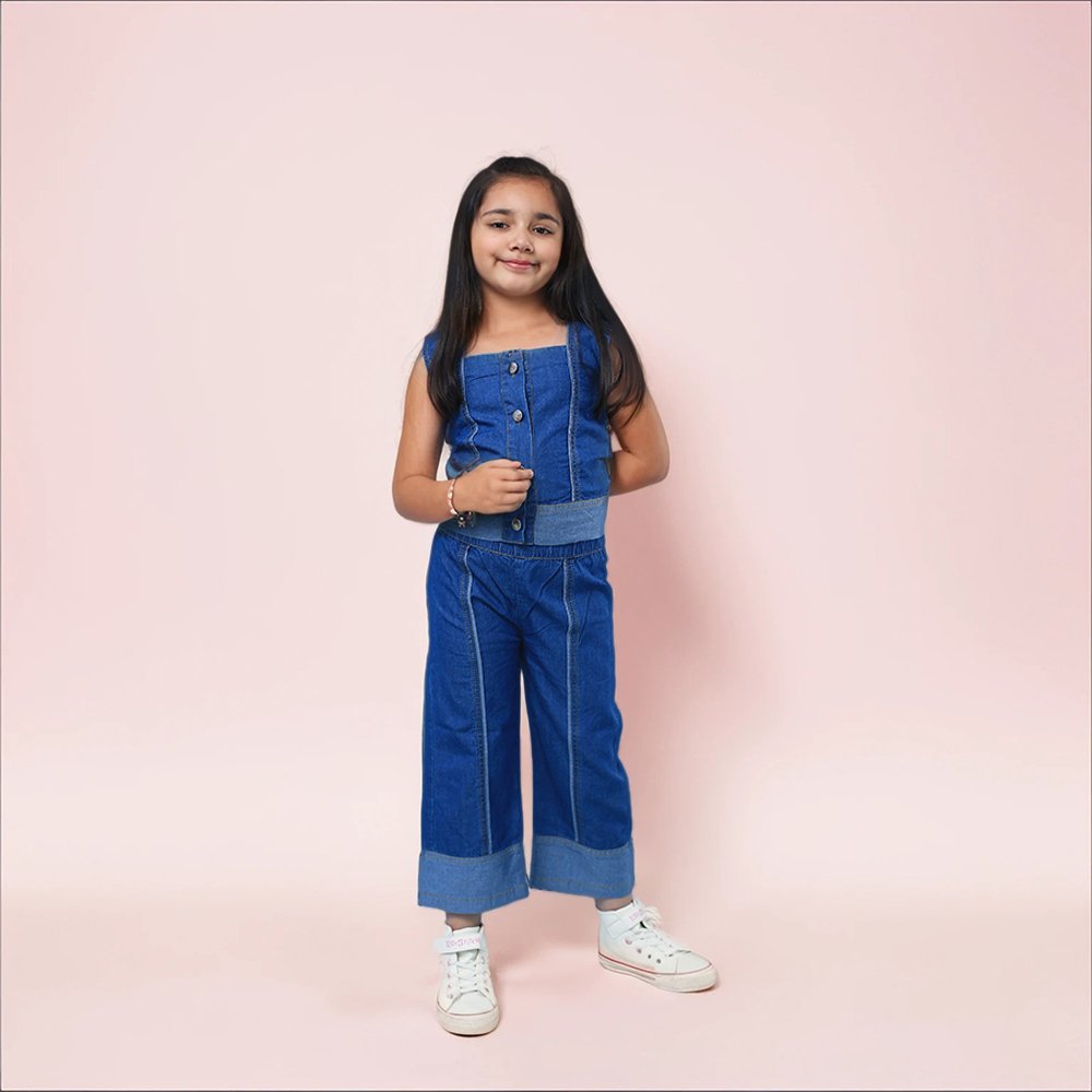 Denim Vest and Pants Set