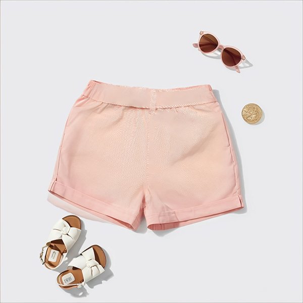 Pastel Pink Denim Shorts - Image 3