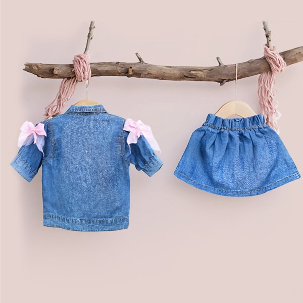 Denim Jacket & Pleated Skirt - Image 3