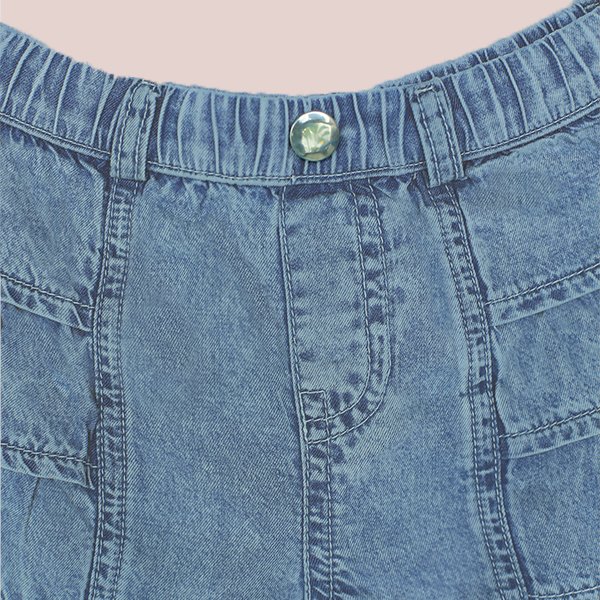 Frilly Layered Denim Skort - Image 4
