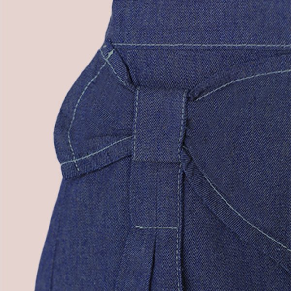 Bow Detail Denim Skort - Image 4