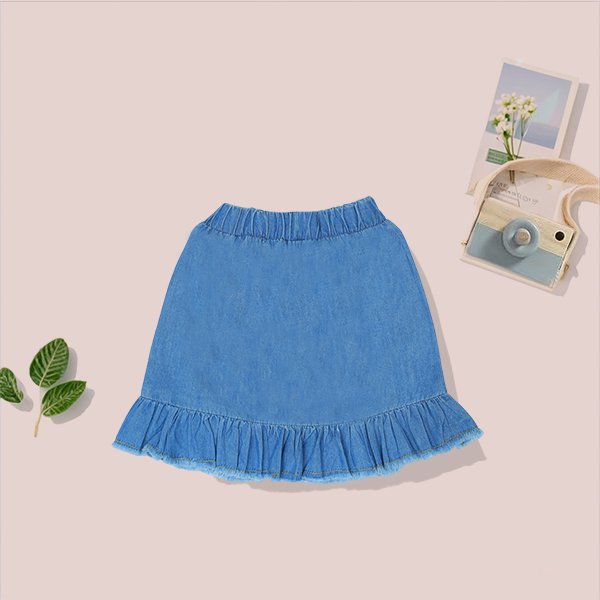 Ruffled Denim Skirt - Image 5