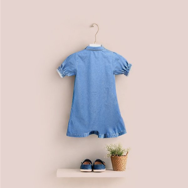 Bunny Design Denim Frock - Image 3